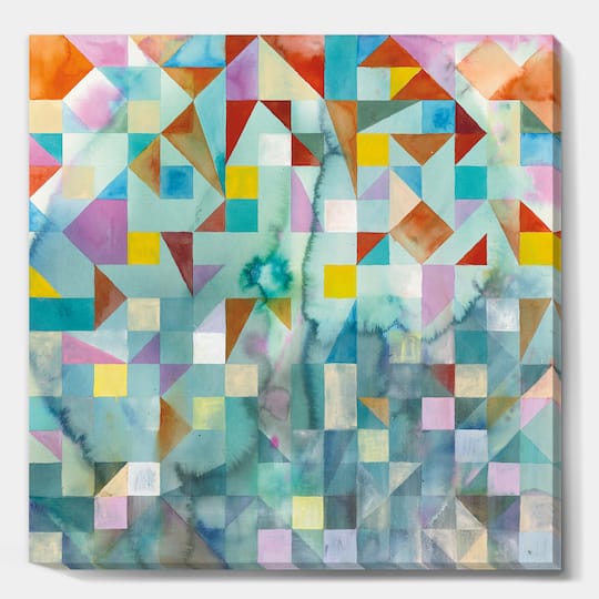 Designart - Modern Patchwork - Modern & Contemporary Gallery-wrapped Canvas